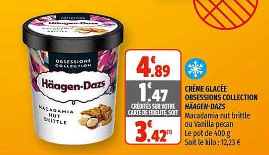 crème glacée obsessions collection häagen-dazs