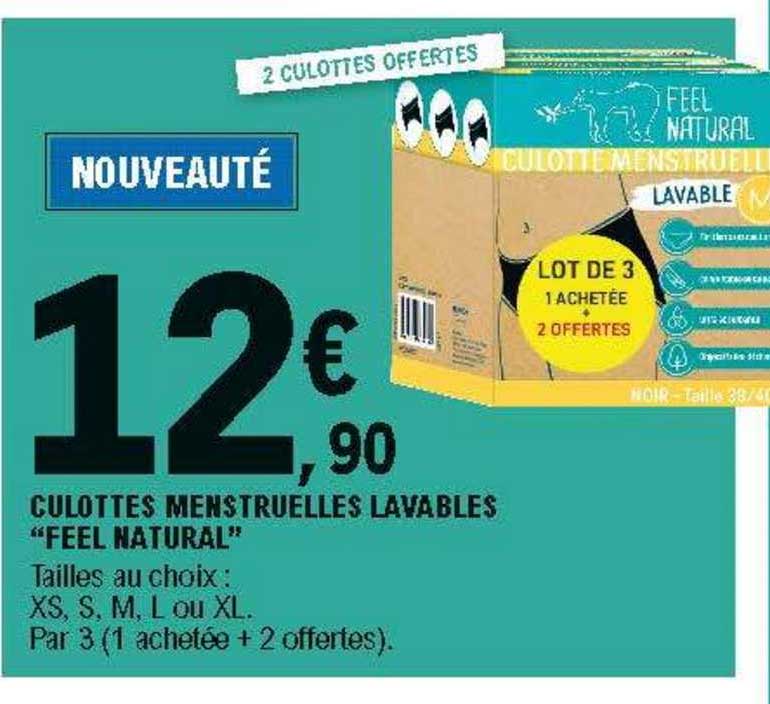 culottes menstruelles lavables "feel natural"
