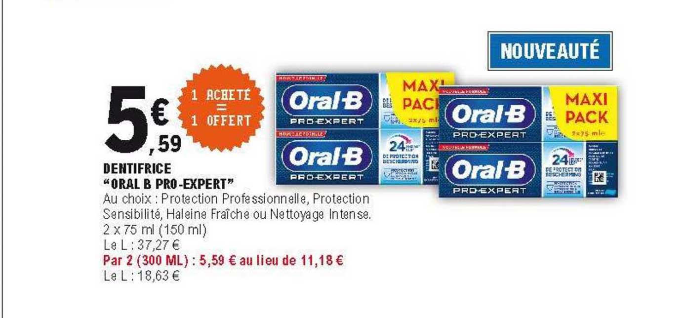 dentifrice "oral b pro-expert"
