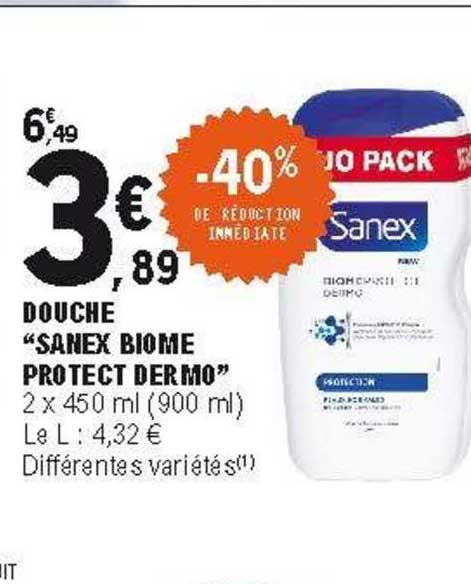 douche "sanex biome protect dermo"