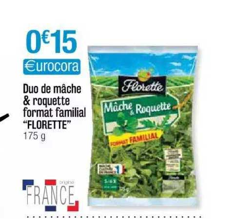duo de mâche & roquette format familial "florette"