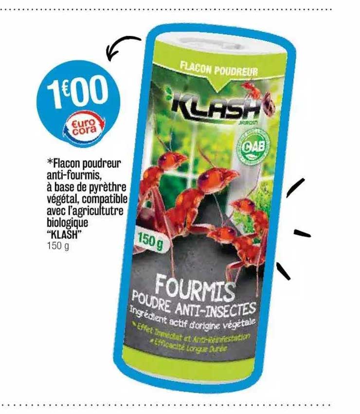 flacon poudreur anti-fourmis klash