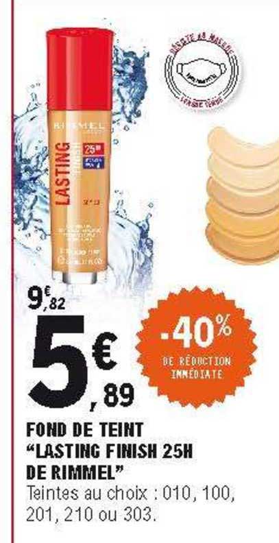 fond de teint "lasting finish 25h de rimmel"