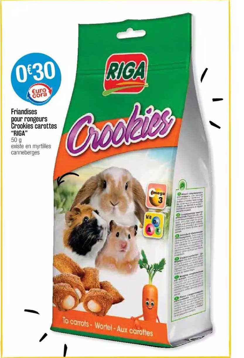 friandises pour rongeurs crookies carottes "riga"