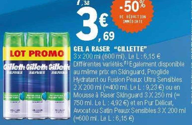gel à raser "gillette"