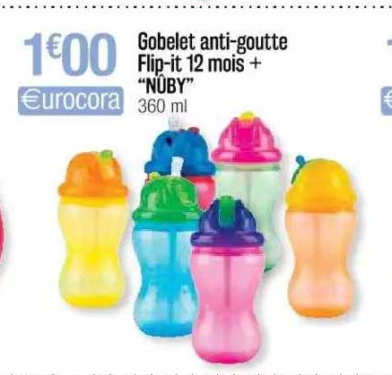 gobelet anti-goutte flip-it 12 mois + "nûby"