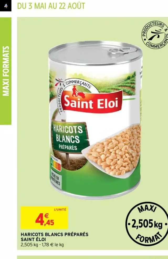 haricots blancs préparés saint éloi