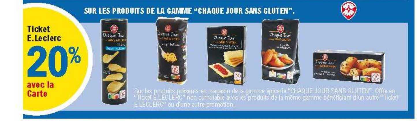 la gamme épicerie "chaque jour sans gluten"
