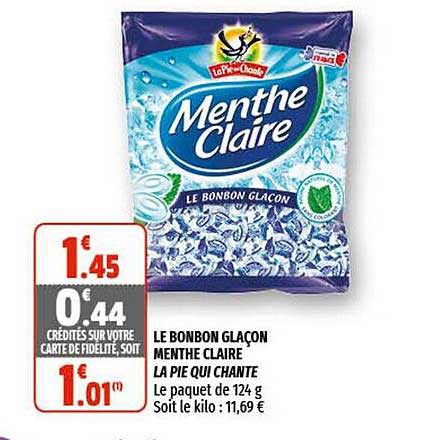 le bonbon glaçon menthe claire la pie qui chante