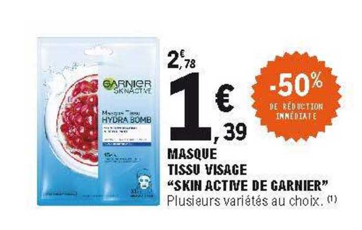 Masque Tissu Visage "skin Active De Garnier"