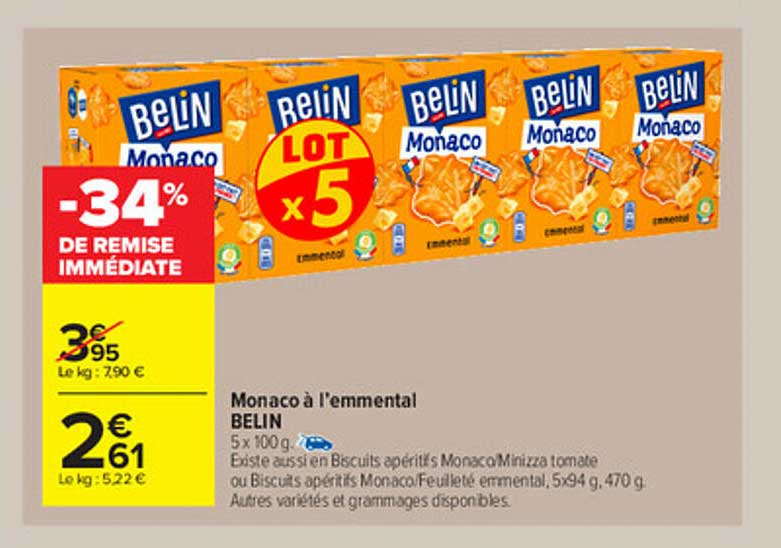 Monaco à L'emmental Belin