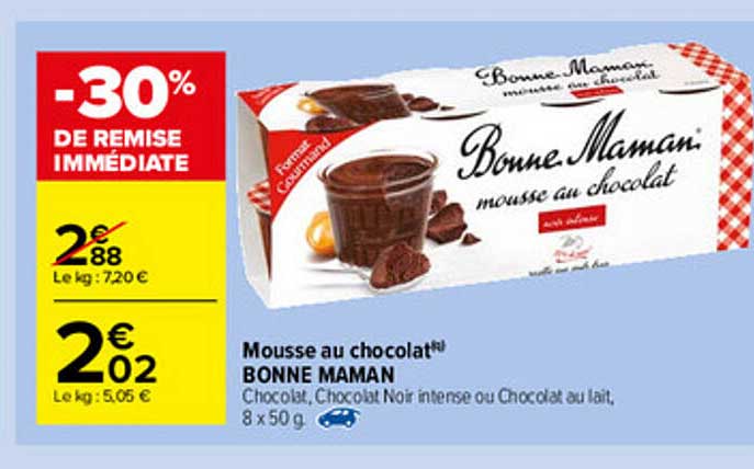 mousse au chocolat bonne maman