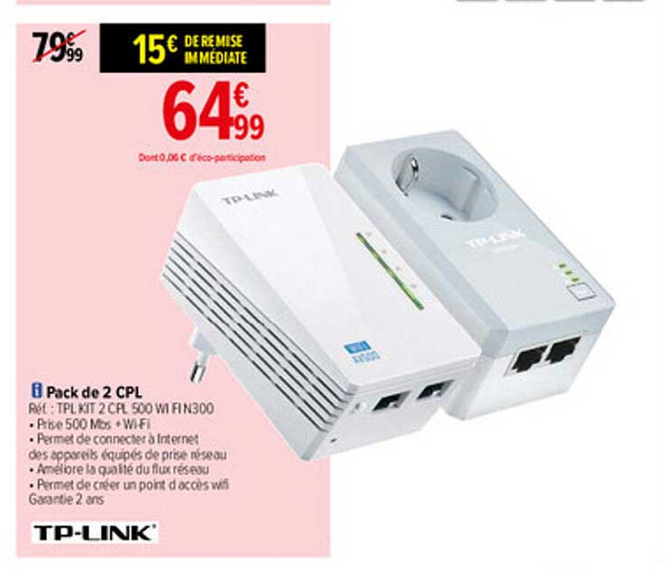 pack de 2 cpl tp-link