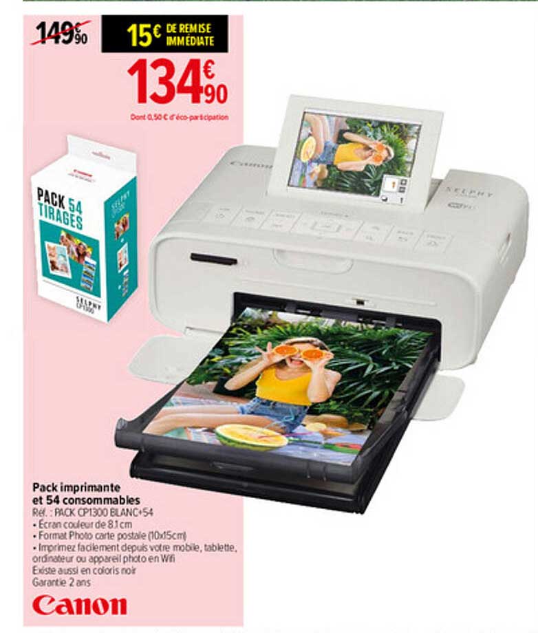 Pack Imprimante Et 54 Consommables Canon