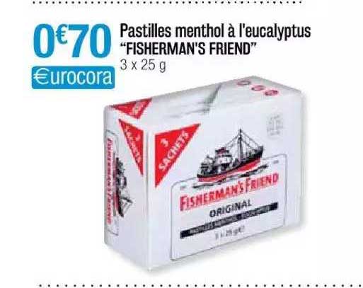 pastilles menthol à l'eucalyptus "fisherman's friend"