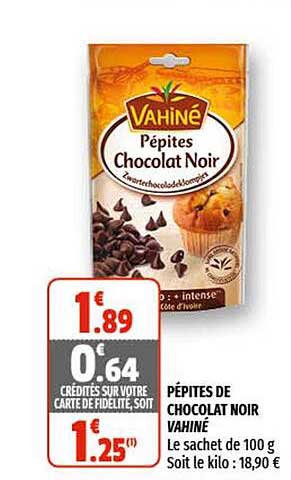 Pépites De Chocolat Noir Vahiné