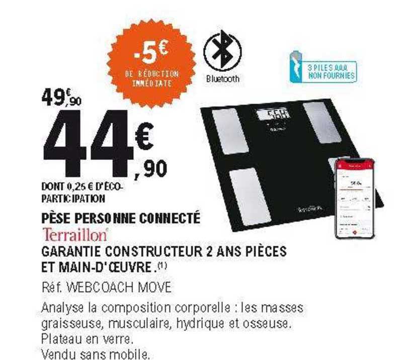 pèse personne connecté terraillon