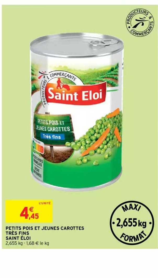 petits pois et jeunes carottes très fins saint éloi