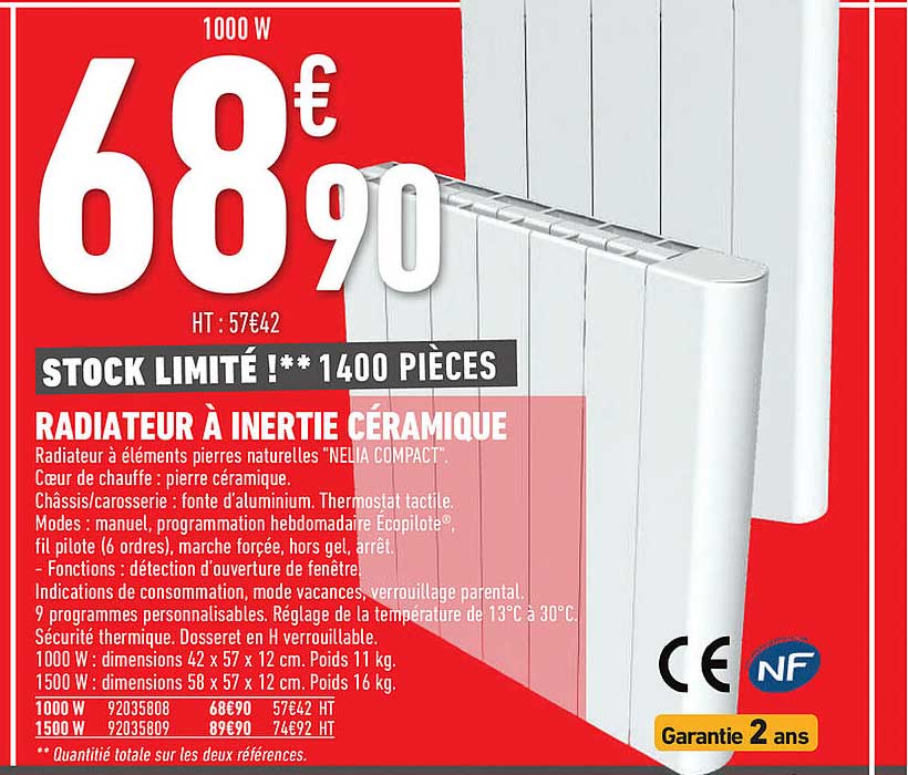 Radiateur à Inertie Céramique