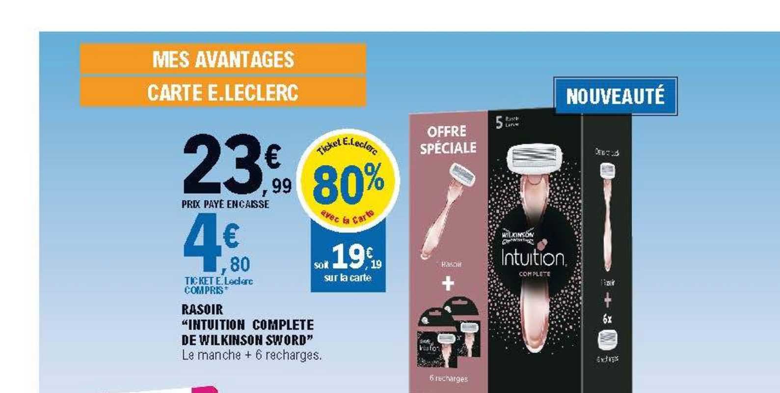rasoir "intuition complète de wilkinson sword"