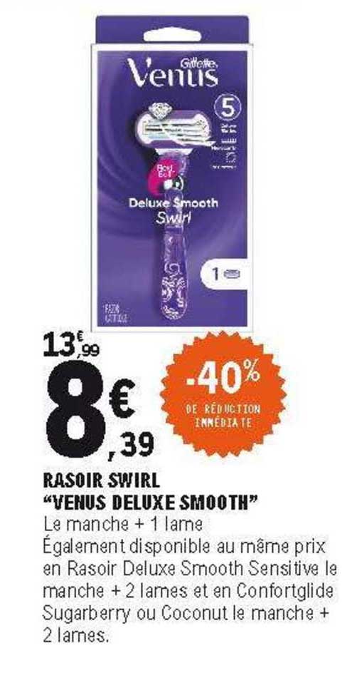 rasoir swirl "venus deluxe smooth"