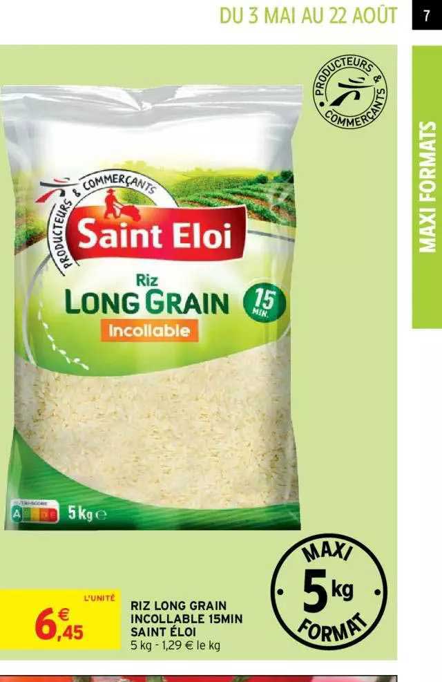 riz long grain incollable 15min saint éloi