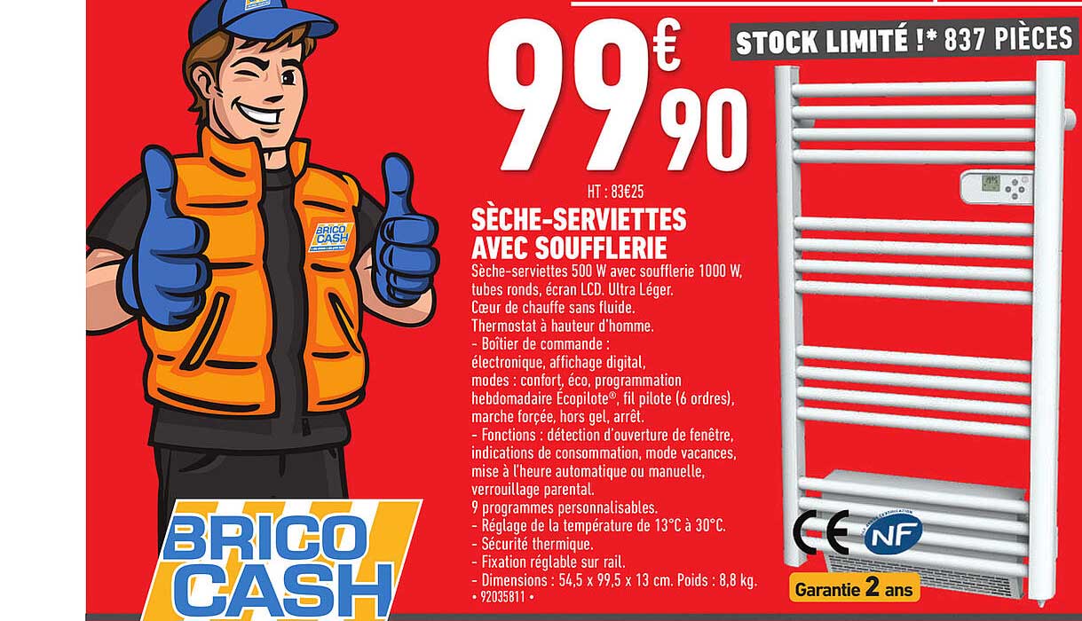 sèche-serviettes avec soufflerie