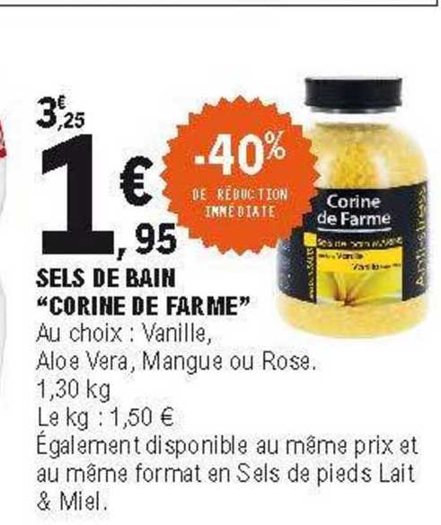 sels de bain "corine de farme"