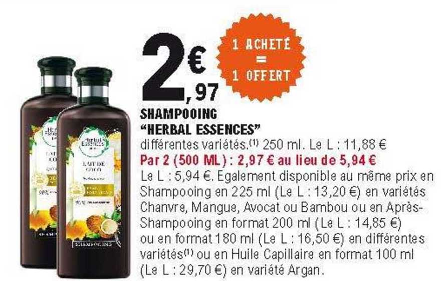 shampooing "herbal essences"