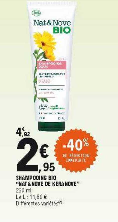 shampooing bio "nat & nove de keranove"