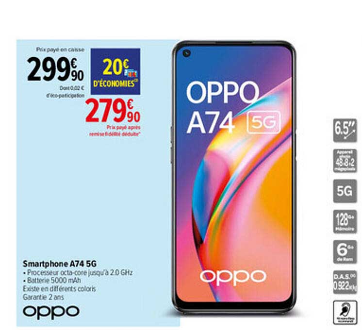 Smartphone A74 5g Oppo