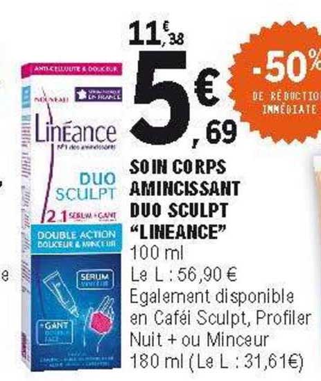 soin corps amincissant duo sculpt "lineance"
