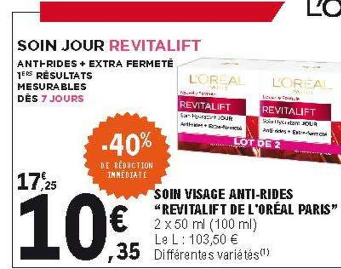 soin visage anti-rides "revitalift de l'oréal paris"