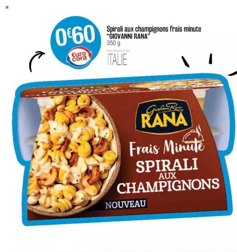 spirali aux champignons frais minute "giovanni rana"