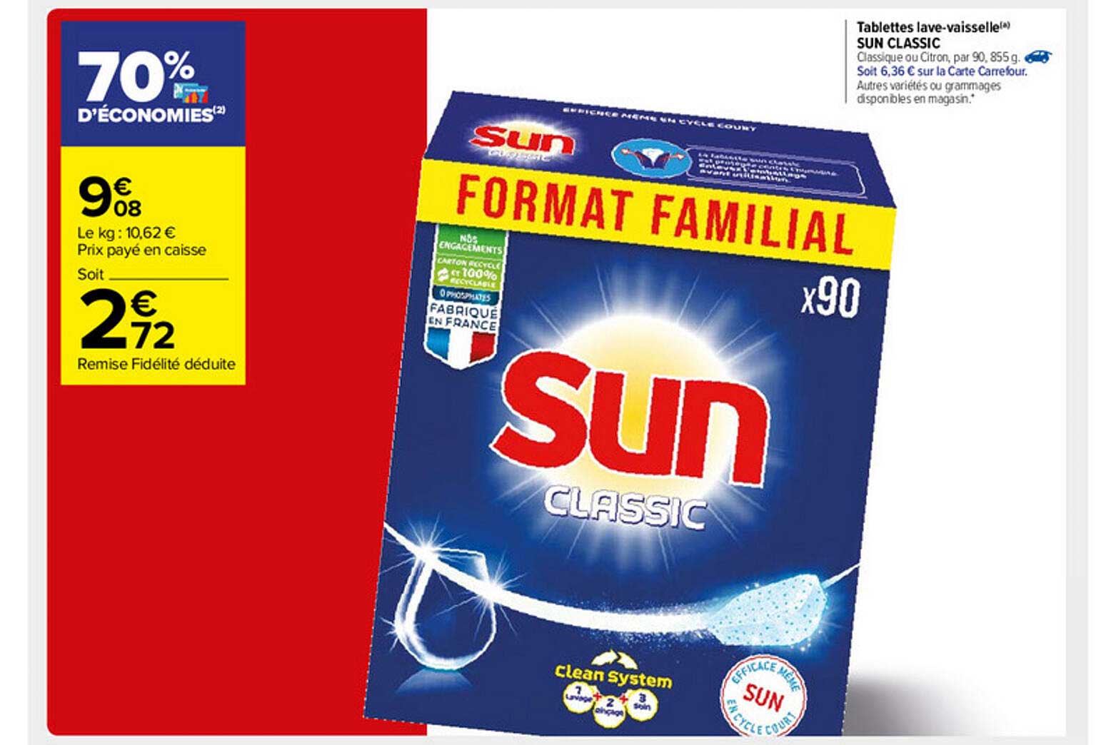 tablettes lave-vaisselle sun classic