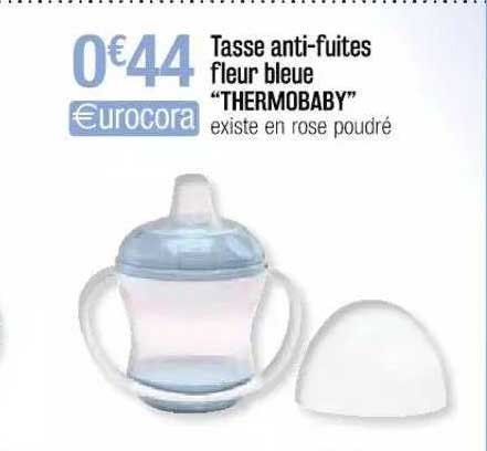 tasse anti-fuites fleur bleue "thermobaby"