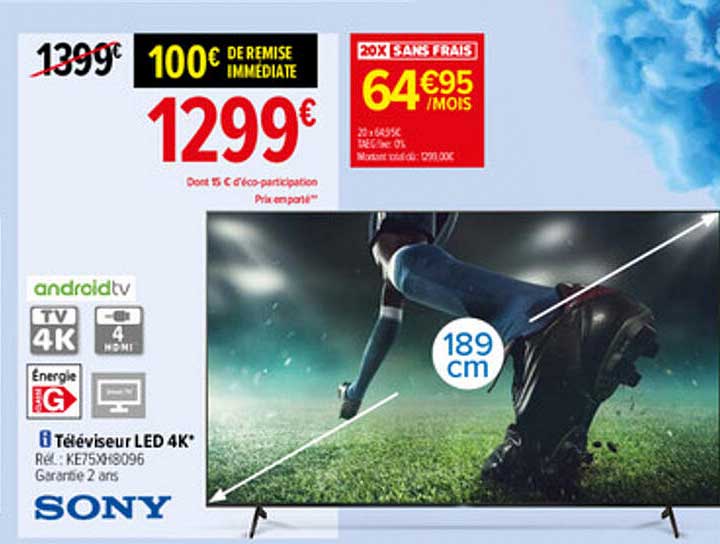 Téléviseur Led 4k Sony