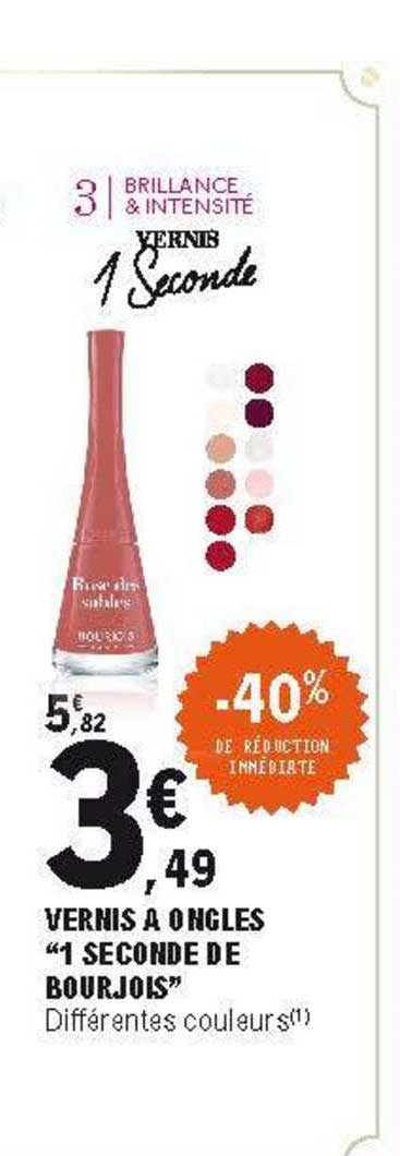 vernis à ongles "1 seconde de bourjois"