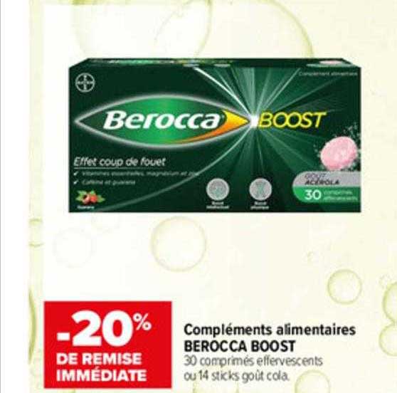 Compléments Alimentaires Berocca Boost -20% De Remise Immédiate