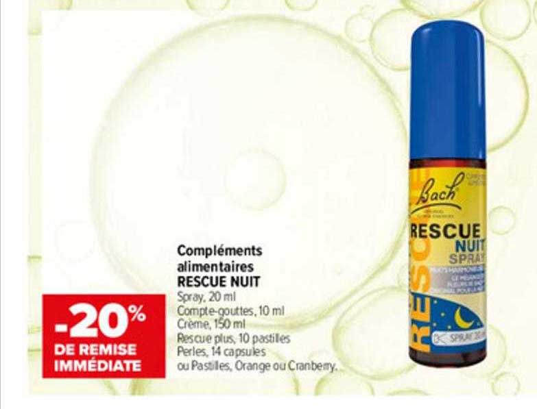 compléments alimentaires rescue nuit -20% de remise immédiate