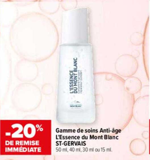 Gamme De Soins Anti-âge L'essence Du Mont Blanc St-gervais -20% De Remise Immédiate