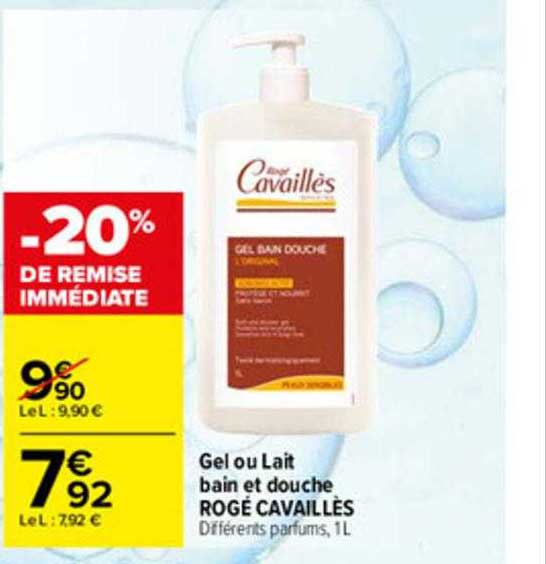 Gel Ou Lait Bain Et Douche Rogé Cavaillès -20% De Remise Immédiate