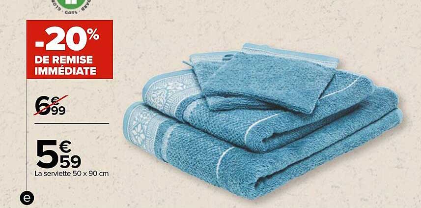 Serviette 50 X 90 Cm -20% De Remise Immédiate