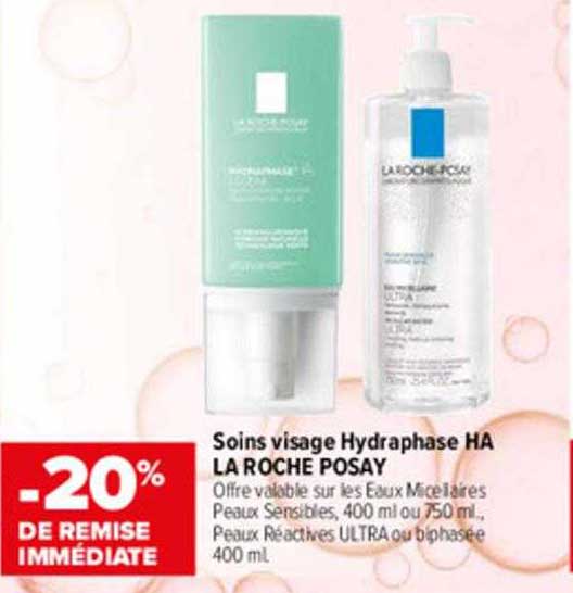 soins visage hydraphase ha la roche posay -20% de remise immédiate