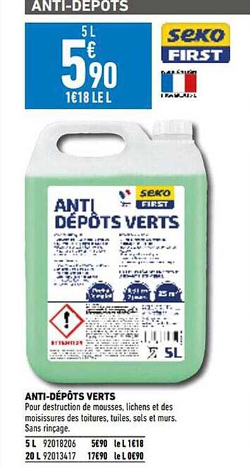anti-dépôts verts seko first