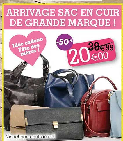 arrivage sac en cuire de grande marque
