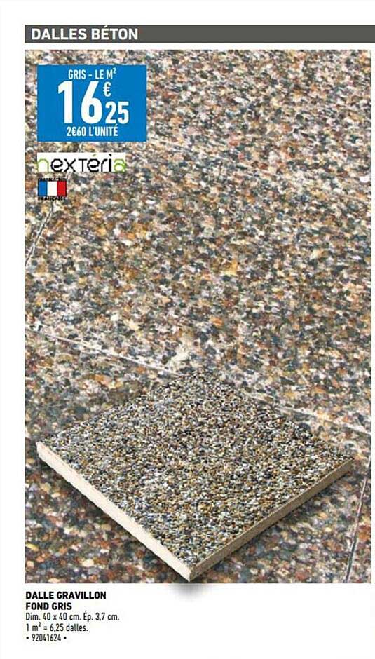 dalle gravillon fond gris