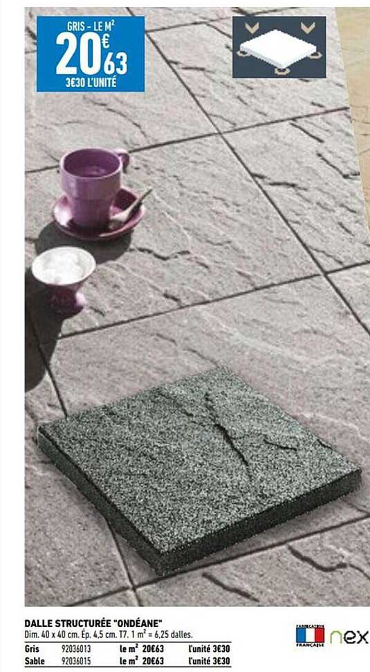 Dalle Structurée "ondéane"