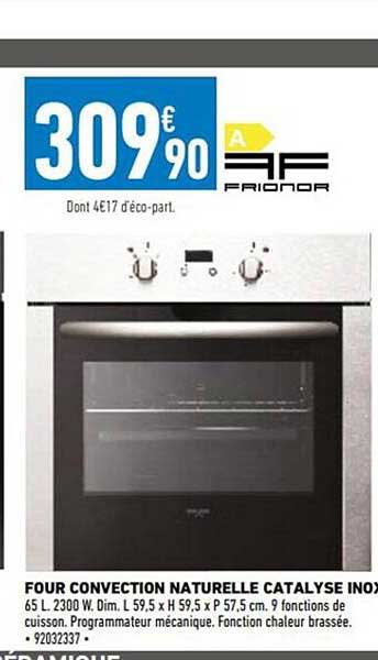 four convection naturelle catalyse inox frionor