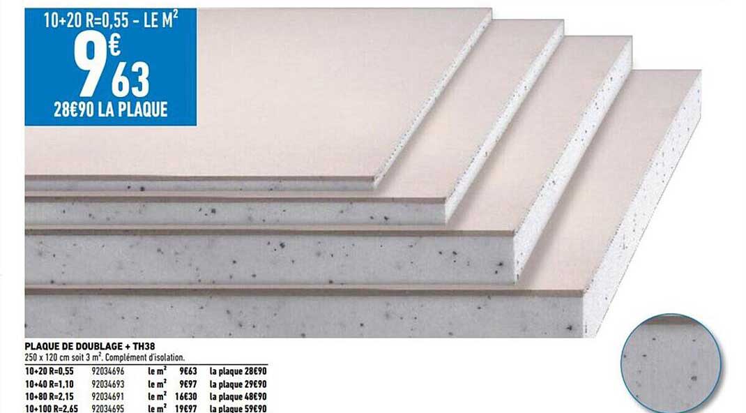 plaque de doublage + th38